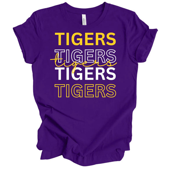 Tigers Multi Text- Tshirt