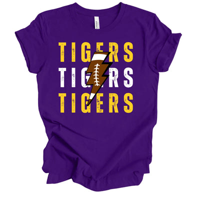 Football Lightning Bolt- Tshirt