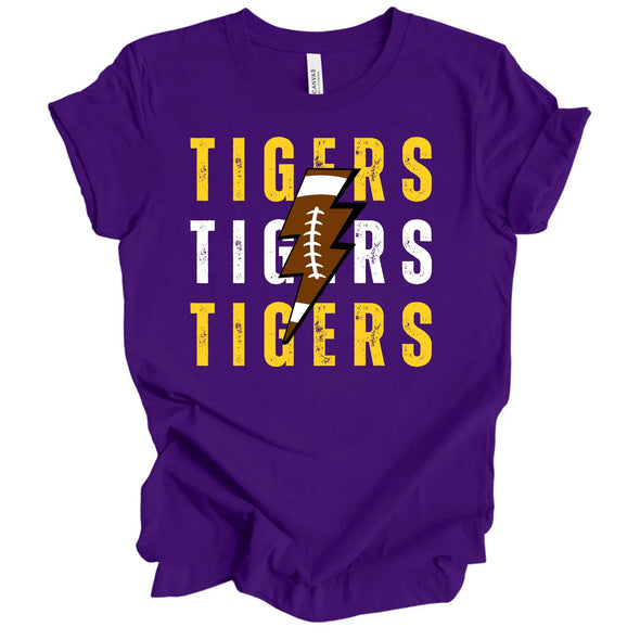 Football Lightning Bolt- Tshirt