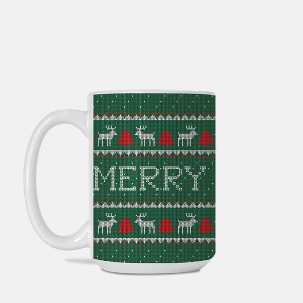 Merry Christmas Ugly Sweater Mug 15oz.